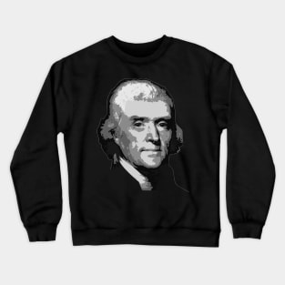 Thomas Jefferson Black and White Crewneck Sweatshirt